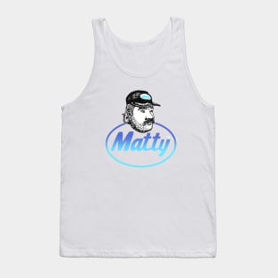 Matty Chef Canada Matheson Logo Blue Face Art Funny Tank Top